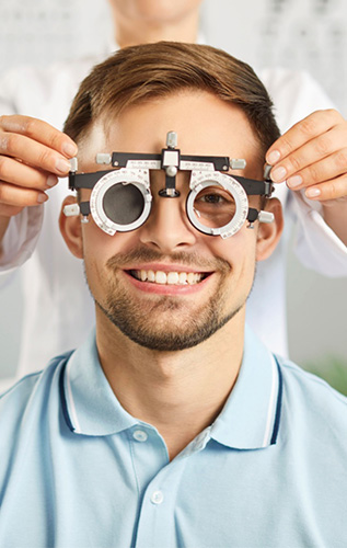 Eye exam equipment at Stites Eye Care